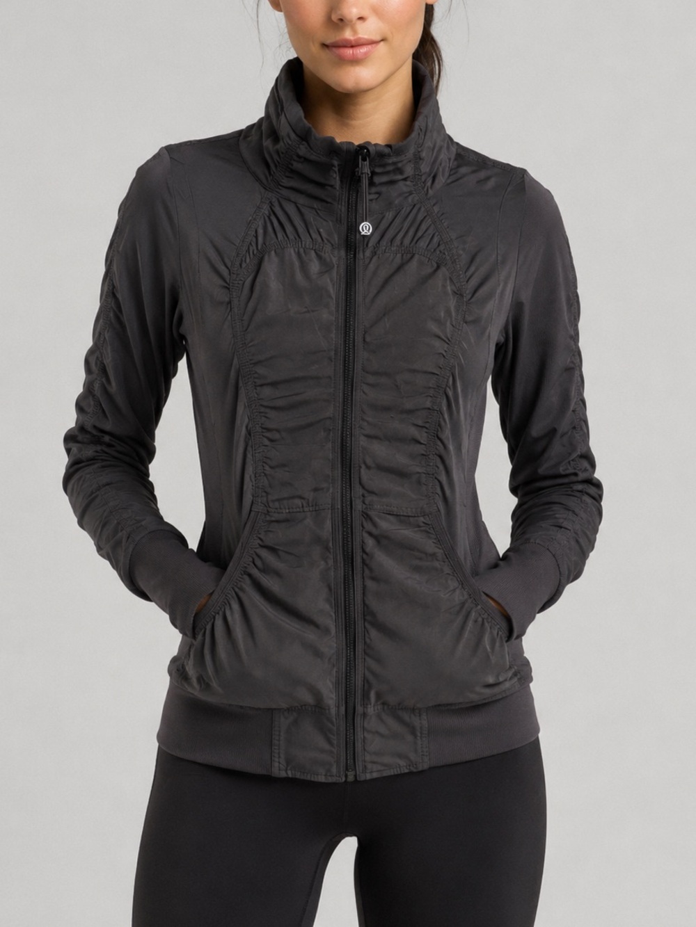 Lululemon Cool Down Reversible Zipup Jacket - Dark Grey